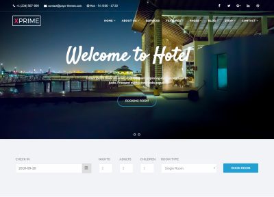 Latest Joomla Hotel Template 2018