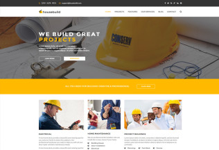 Housebuild – Premium Responsive Construction Business HTML5 Template