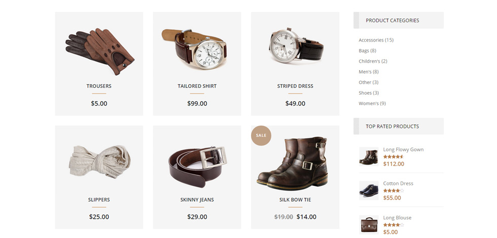 Shop page