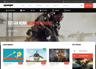 Best Premium Responsive Magento Game Store Themes in 2015
