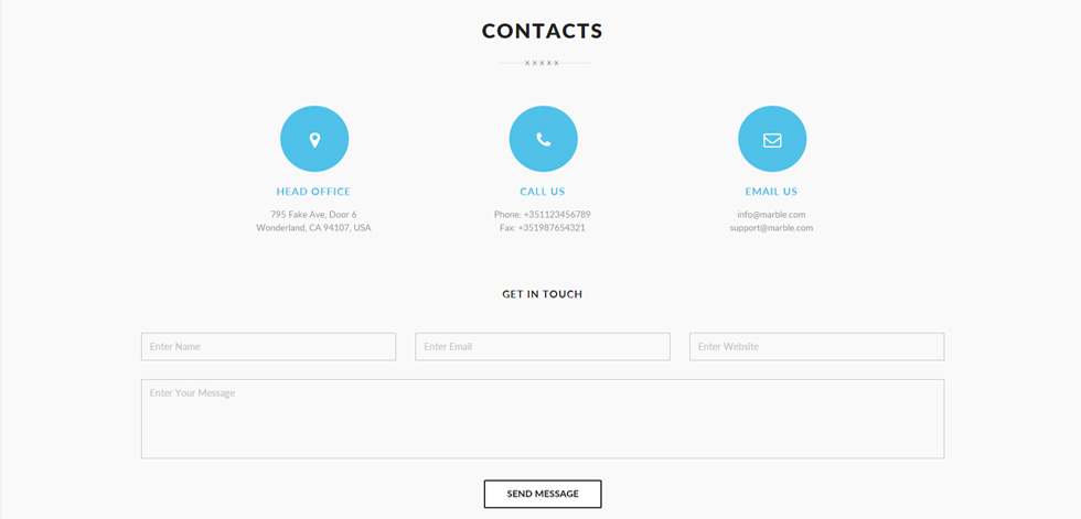 Contact section