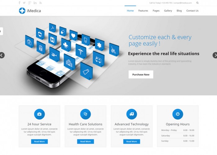 iMedica – Premium Responsive Medical & Health HTML5 Template