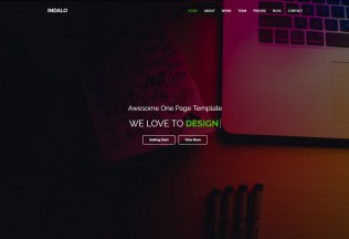 Indalo – Premium Responsive One Page MultiPurpose HTML5 Template