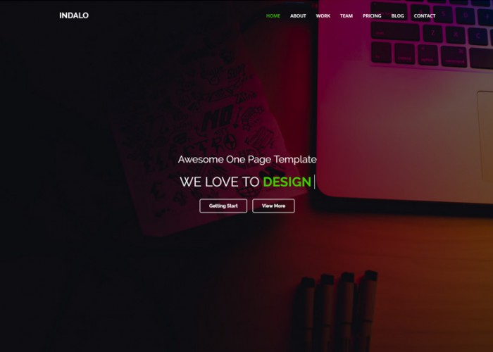 Indalo – Premium Responsive One Page MultiPurpose HTML5 Template