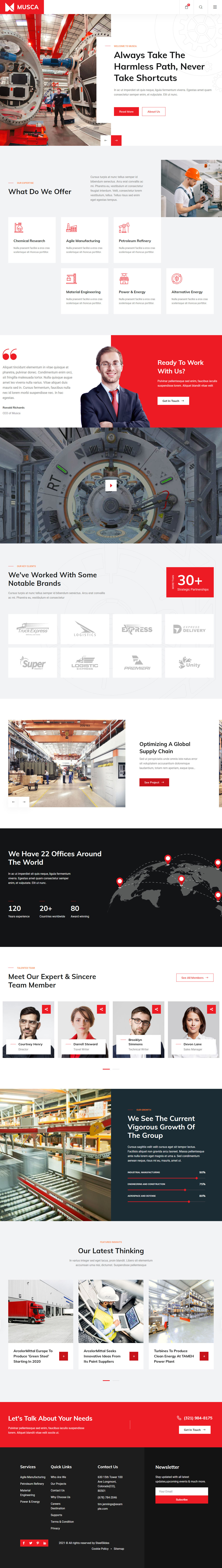 Musca WordPress Manufacturing Theme