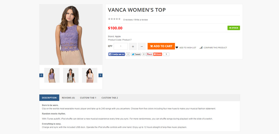 Product page