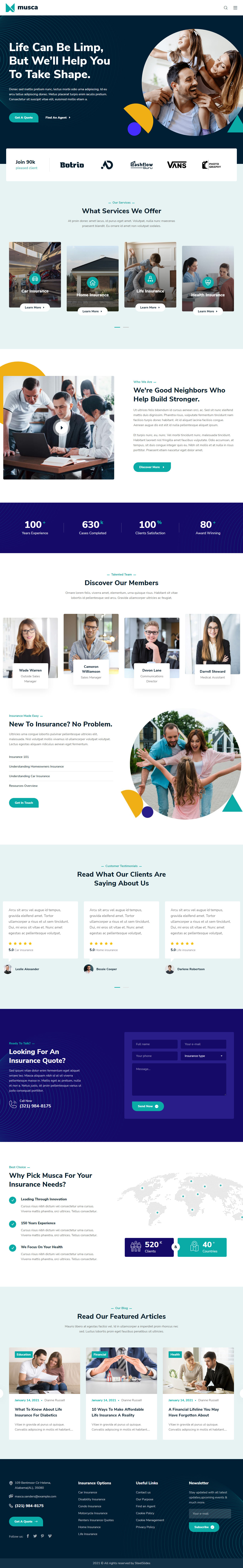 Musca Insurance Company WordPress Theme