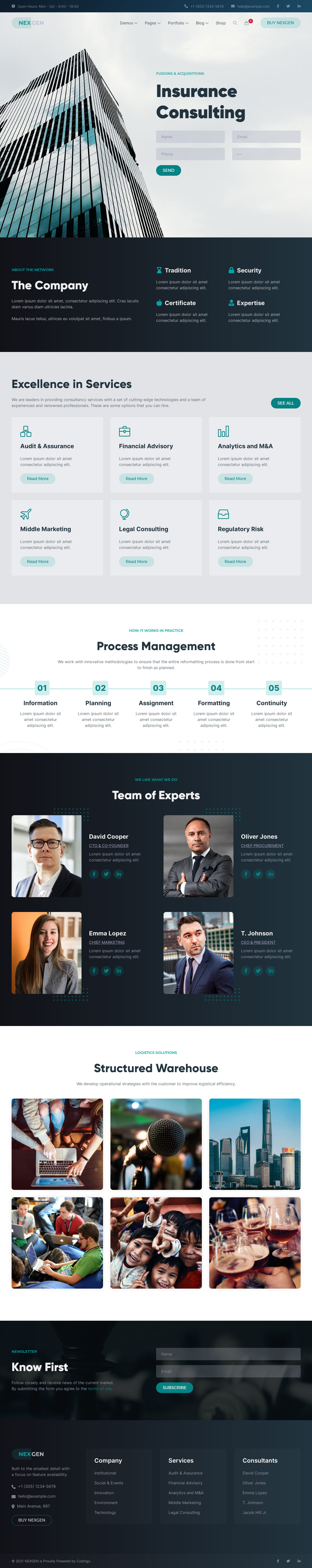 Nexgen Insurance Company WordPress Theme