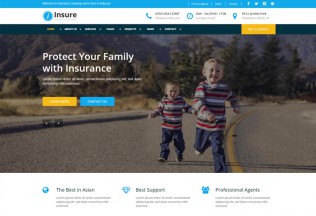 Insure – Premium Insurance, Finance, & Business Muse Template