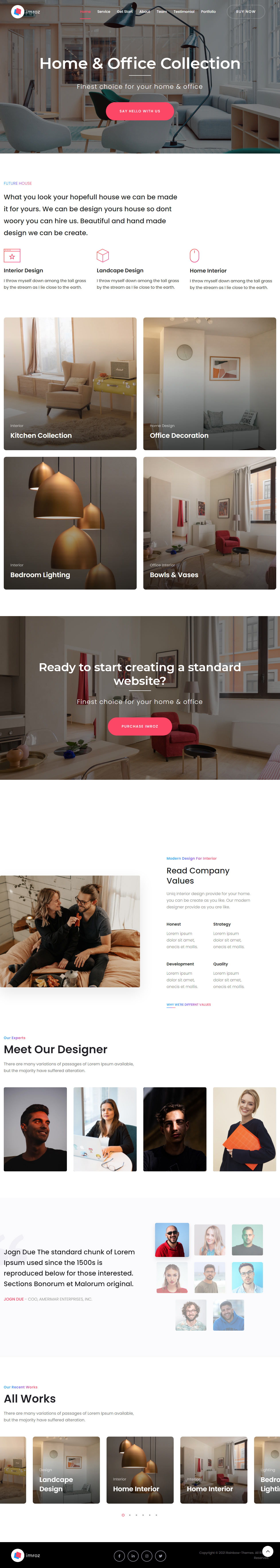 Imroz Interior Design HTML5 Template