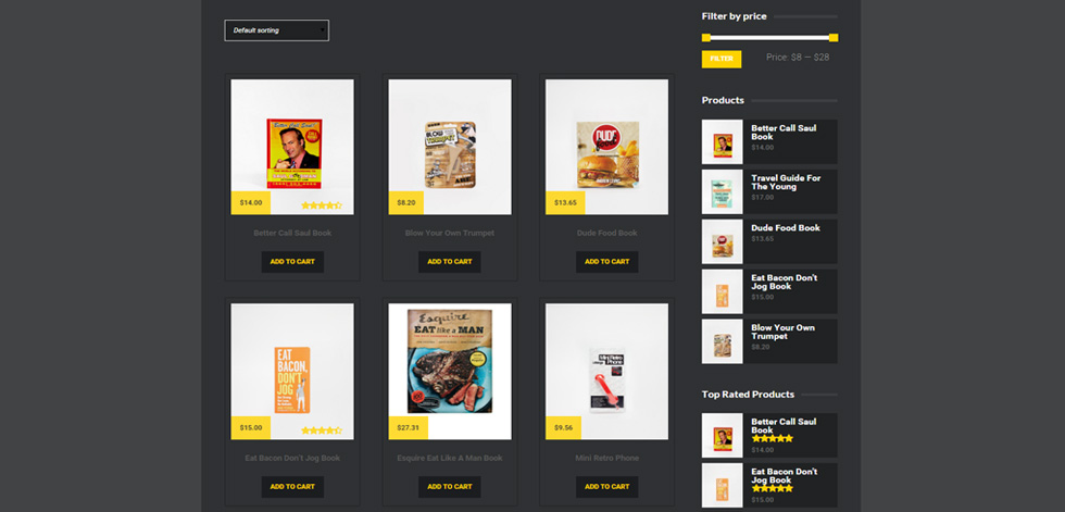 Shop page