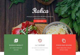 Italica – Premium Responsive Multipurpose Restaurant WordPress Theme