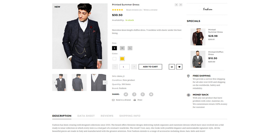 Product page