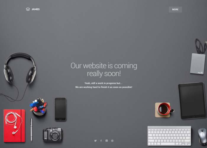 James – Premium Responsive Material Design Coming Soon HTML5 Template
