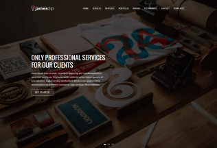 JamesClip – Premium Responisve Parallax One Page HTML5 Template