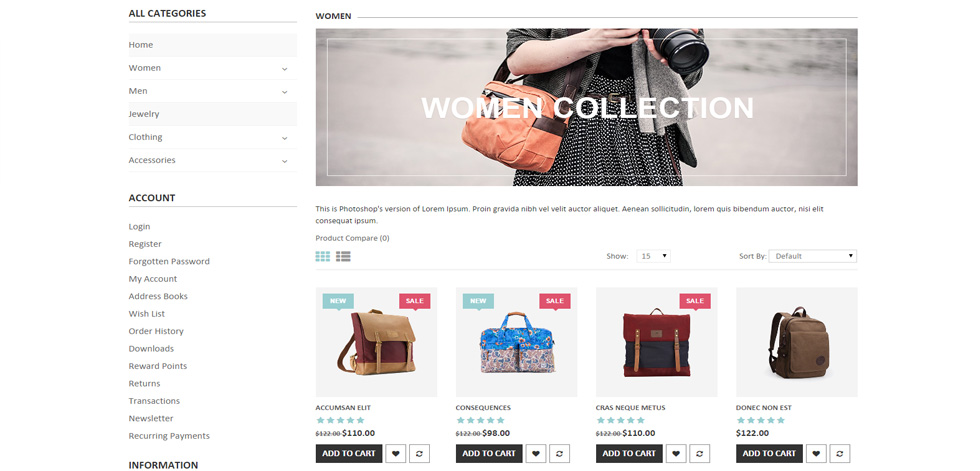 Category page