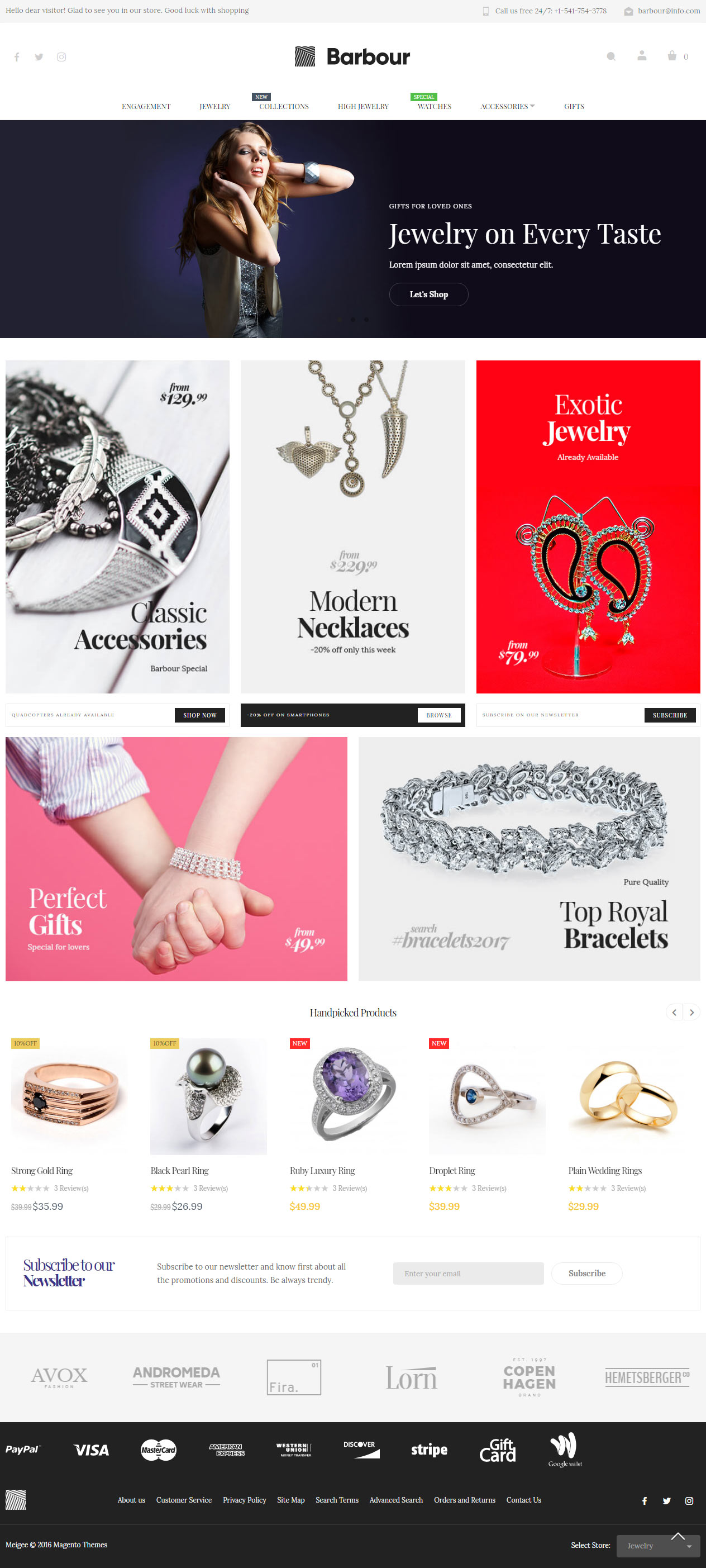 Barbour Magento Jewelry Themes