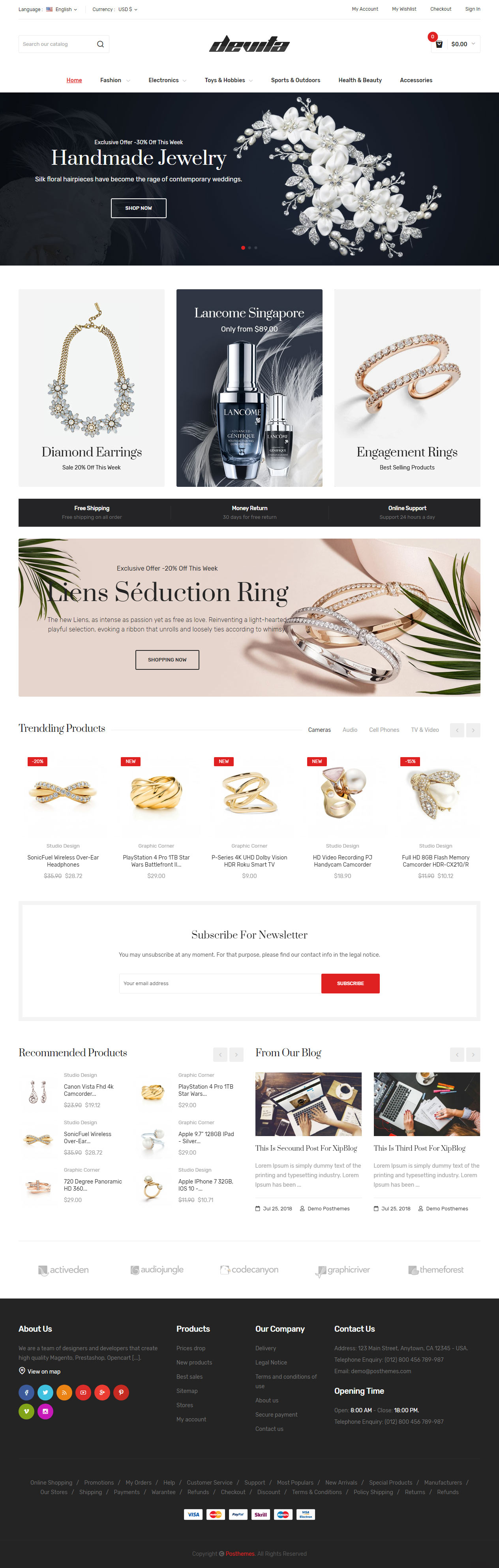 Devita Jewellery Prestashop Theme