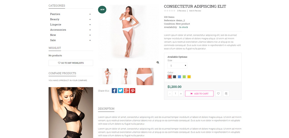 Product page
