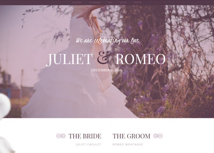 Juliet – Premium Responsive Ceremony & Wedding HTML5 Template