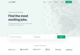 Justcamp – Premium Responsive React Job Board HTML5 Template