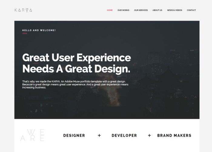 Karya – Premium Agency Portfolio Muse Template