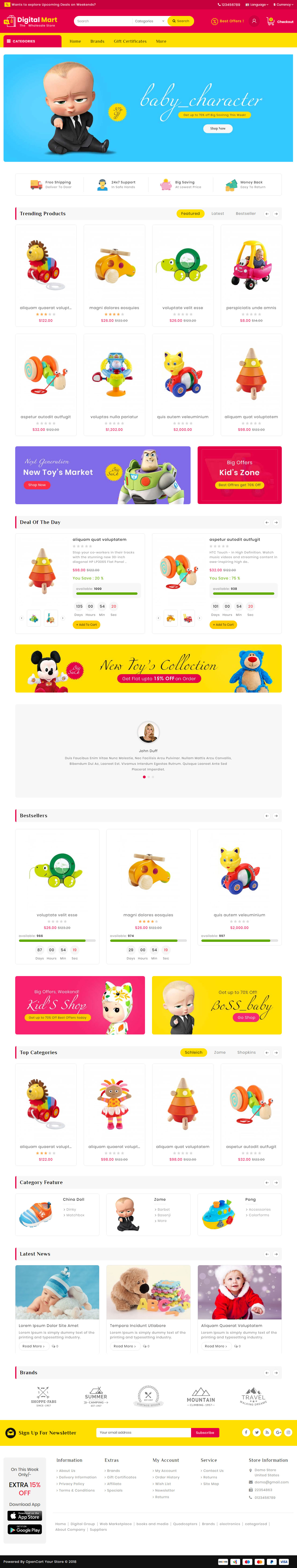 Digital Mart Opencart Kid Template
