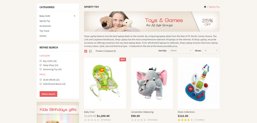 Category page