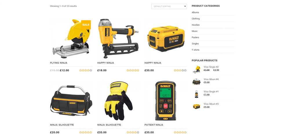 Shop page