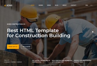 Kons – Premium Responsive Construction and Building HTML5 Template