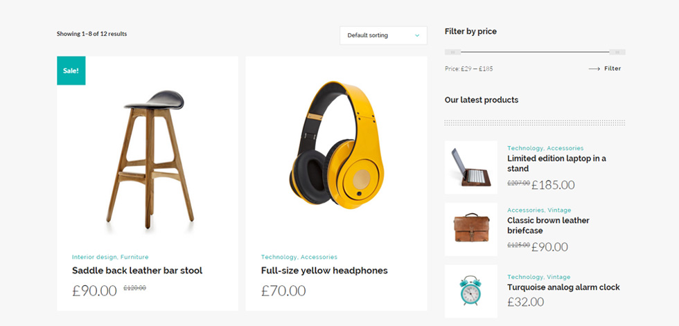 Shop page