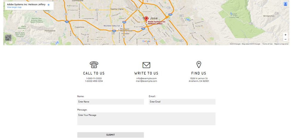 Contact page
