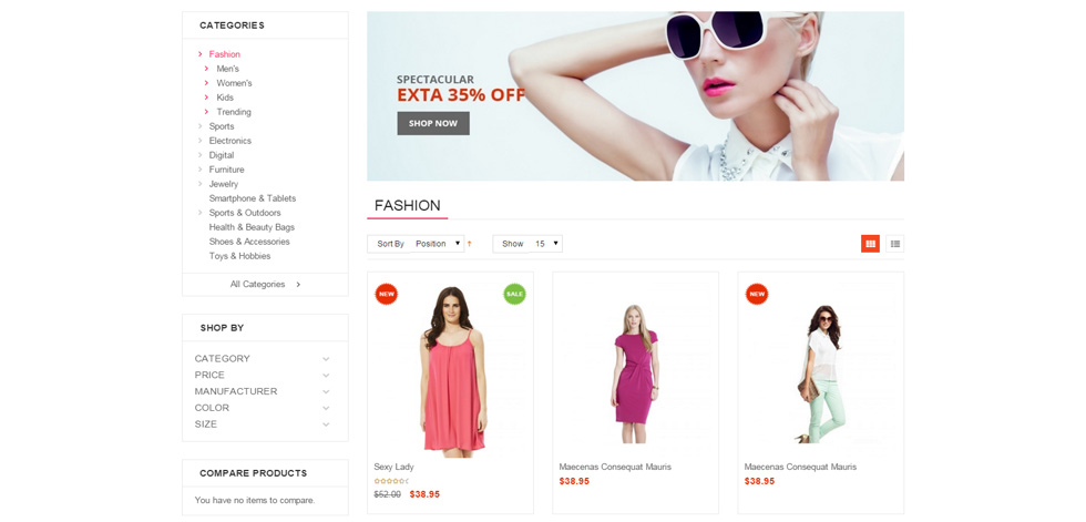 Category page