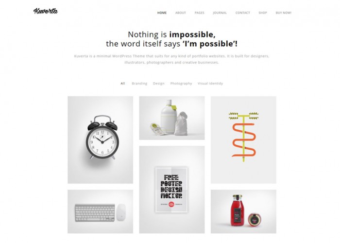 Kuverta – Premium Responsive Minimal Portfolio WordPress Theme