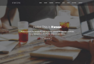 Kwoon – Premium Responsive Multipurpose Single/Multi-page HTML5 Template