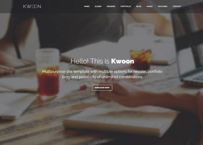 Kwoon – Premium Responsive Multipurpose Single/Multi-page HTML5 Template