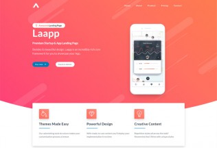 Laapp – Premium Responsive App Landing Page HTML5 Template
