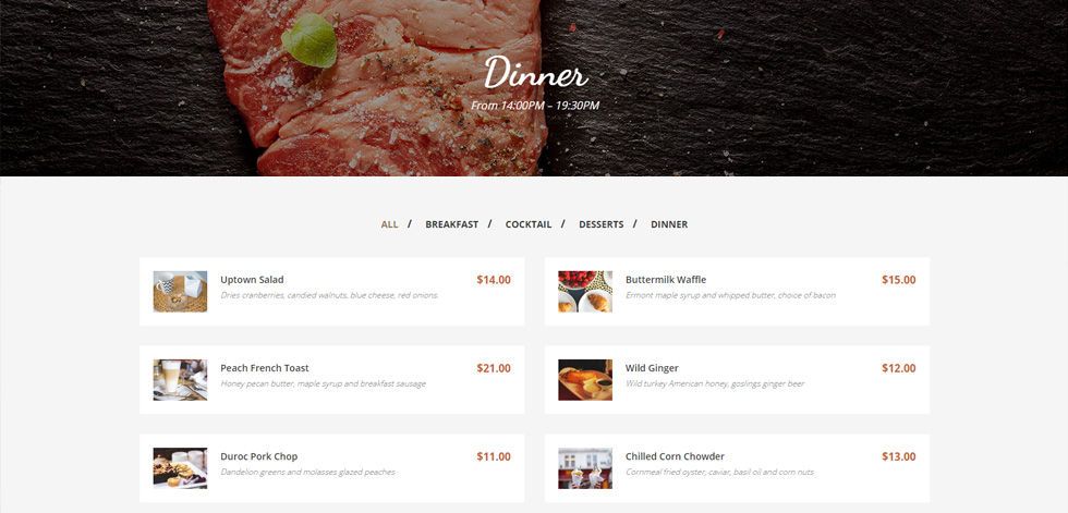 Food Menu