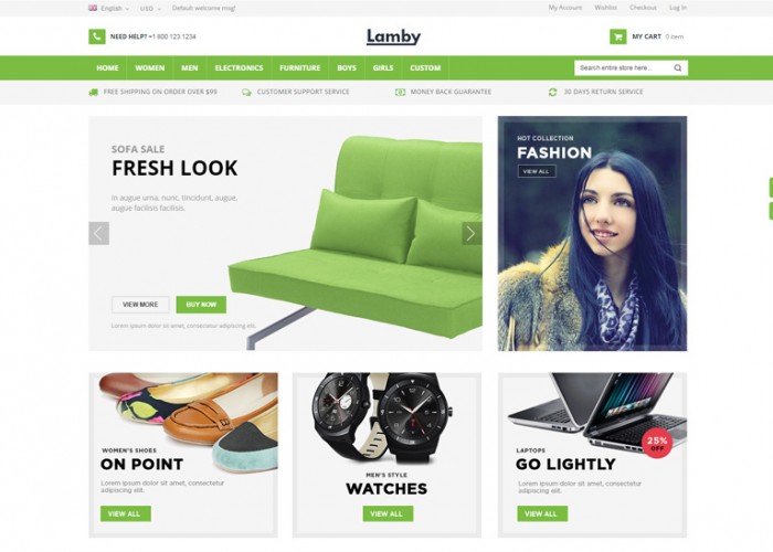 Lamby – Premium Responsive Multipurpose Magento Theme