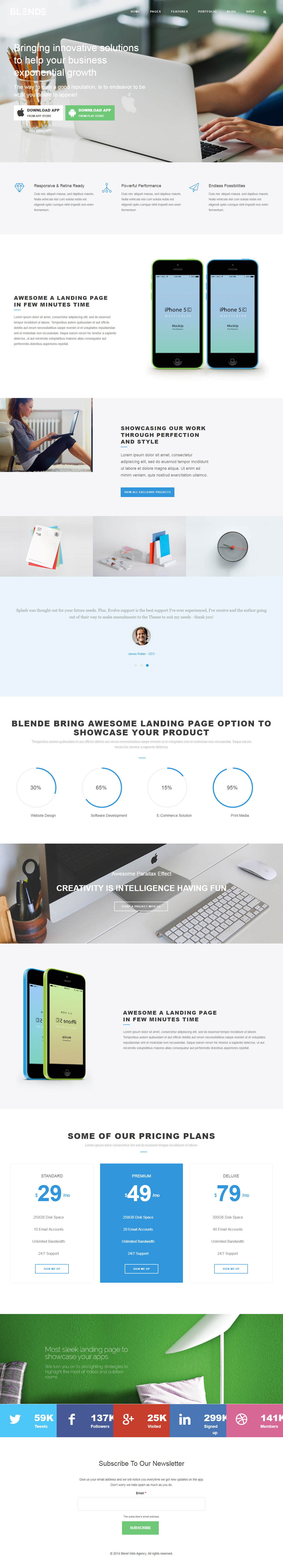 Blend Drupal Landing Page Themes