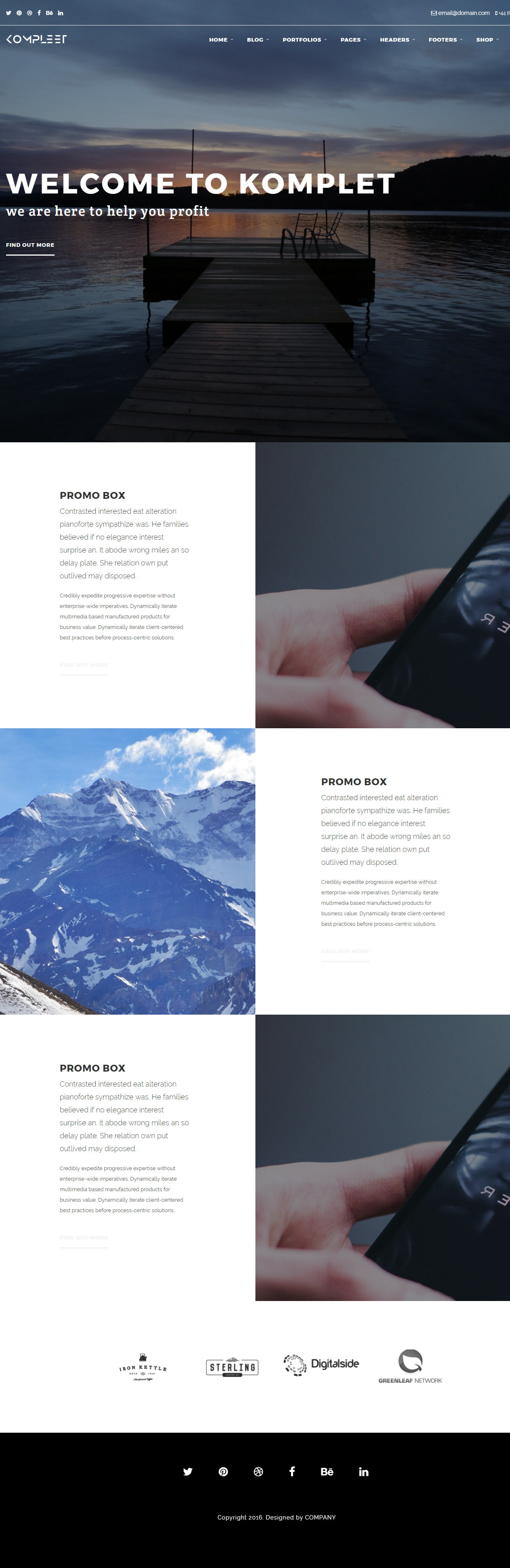 Kompleet Drupal Landing Page Themes