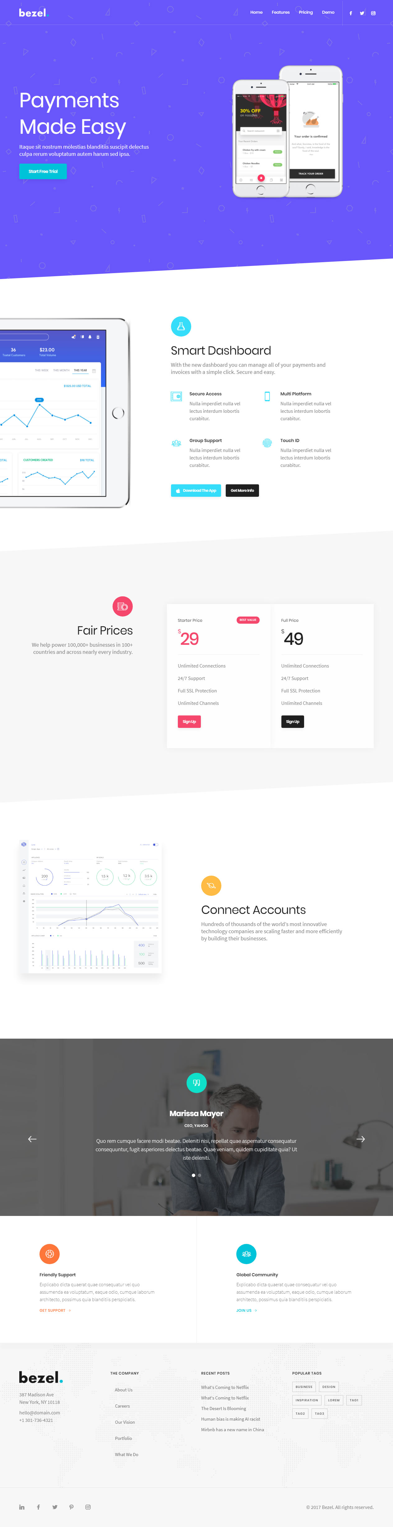 Bezel Drupal Landing Page Themes