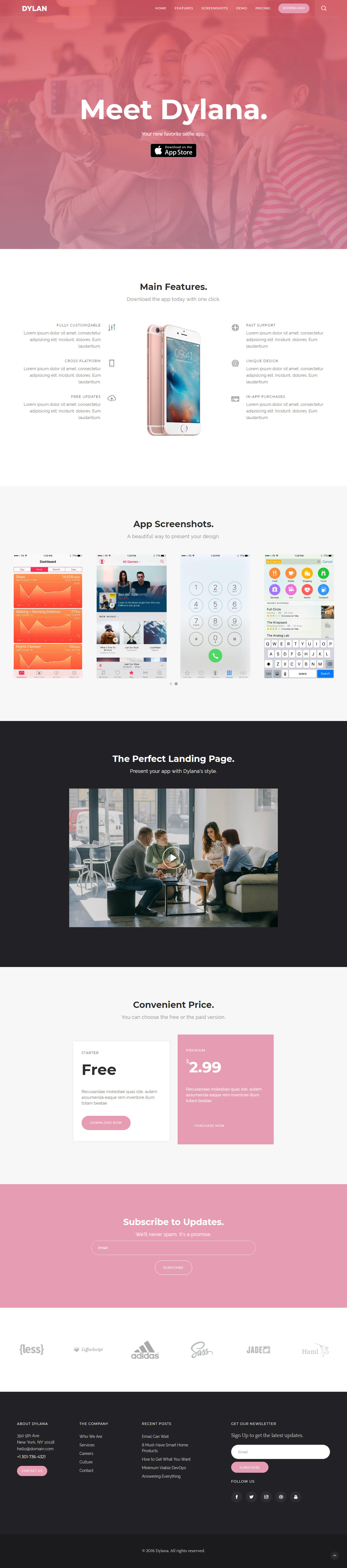 Dylan Drupal Landing Page Themes