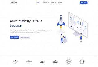 Landrick – Premium Responsive React Landing Page HTML5 Template