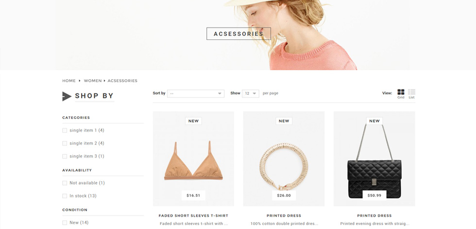 Category page