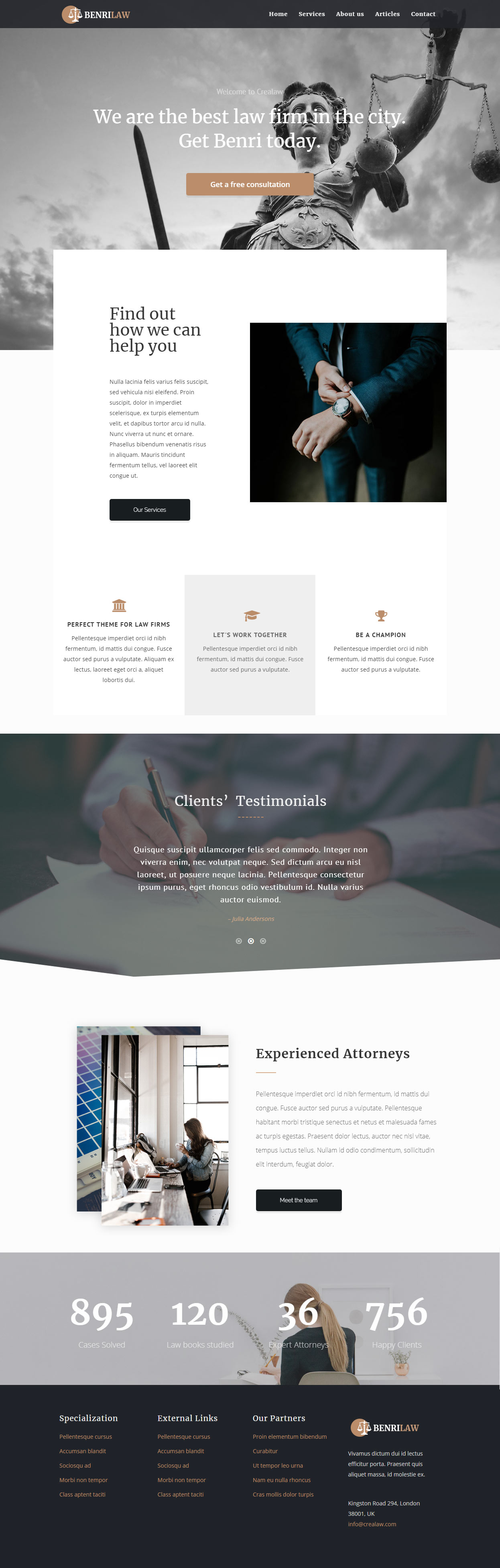 Benri Lawyers WordPress Themes