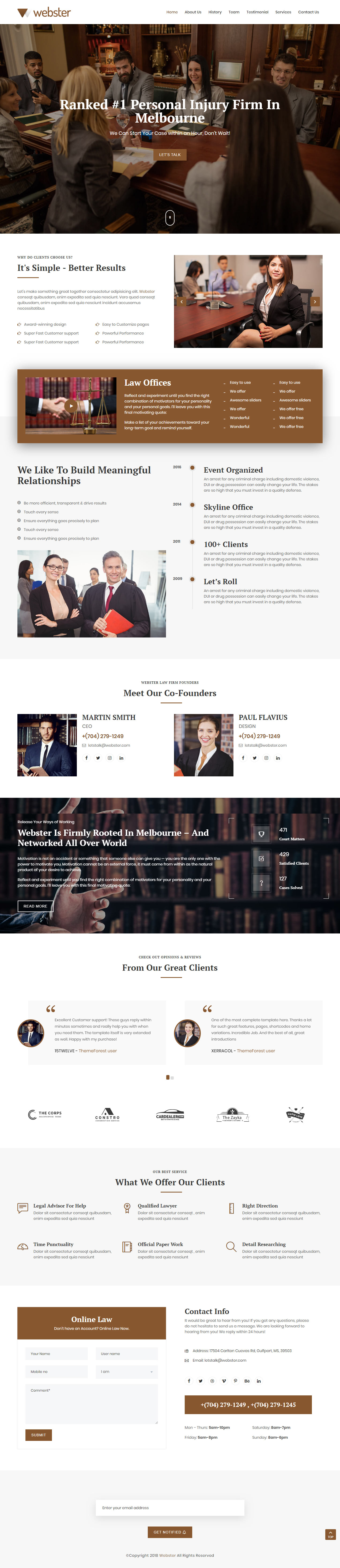 Webster Lawyer Templates HTML5