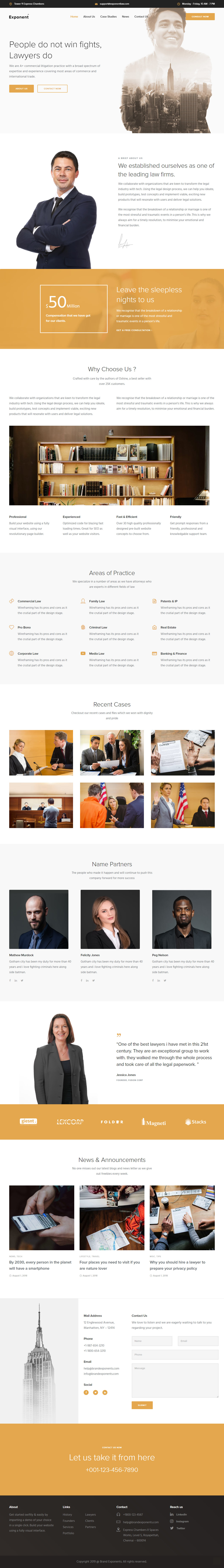 Exponent Lawyers WordPress Themes