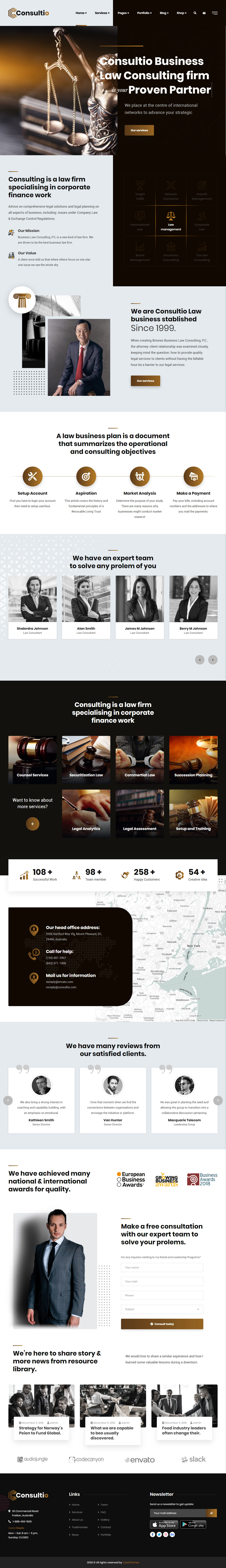 Consultio Lawyers WordPress Themes