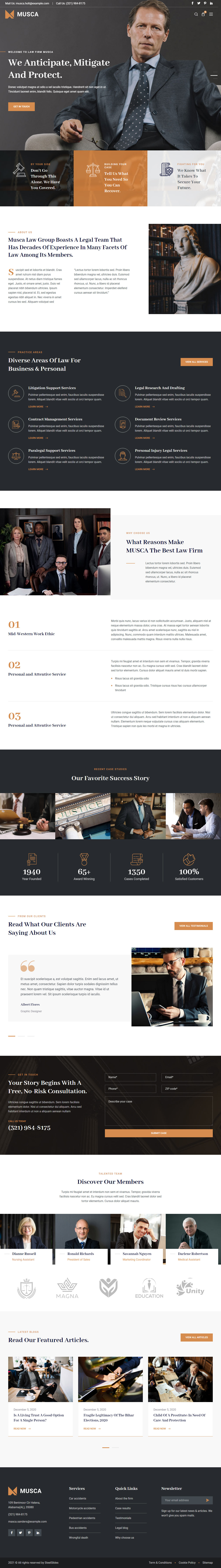 Musca Lawyers WordPress Themes